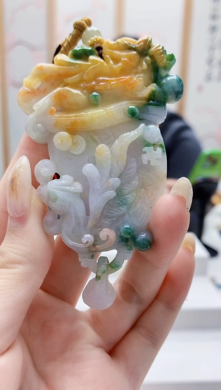 未镶嵌定制翡翠5060jw-毛货挂件31