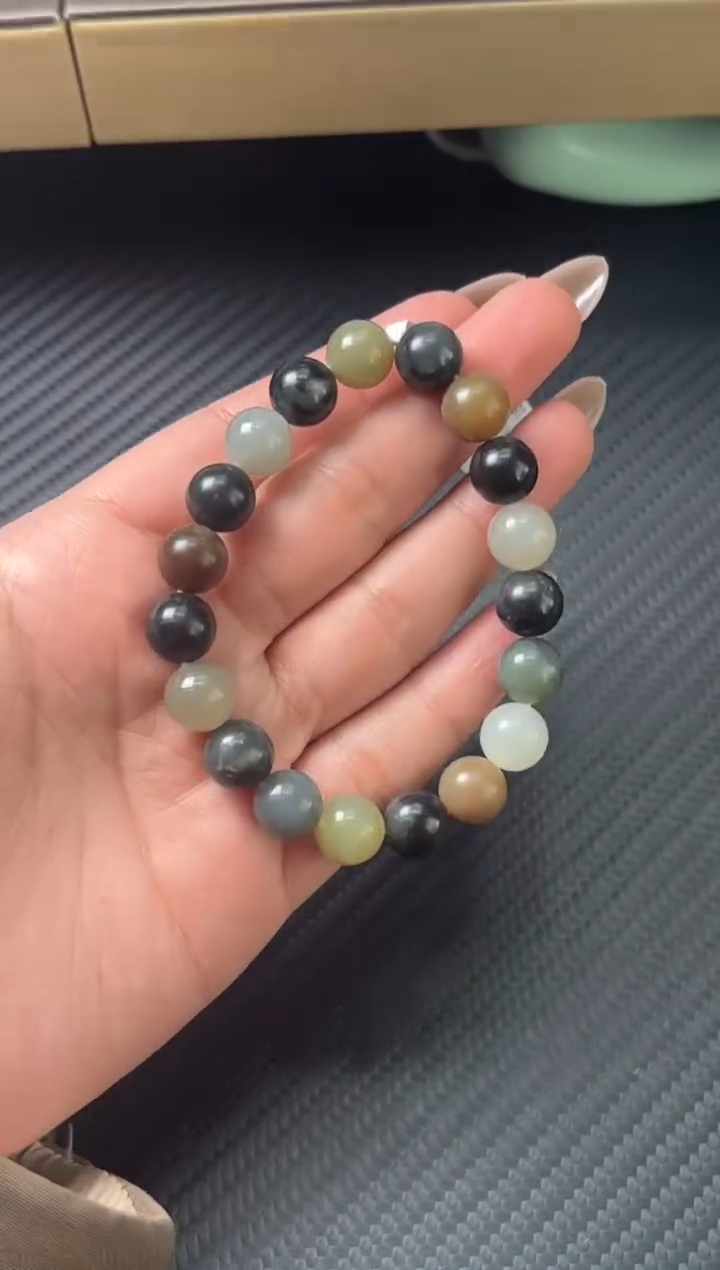 未镶嵌手串和田玉用****5若羌微色差卡10