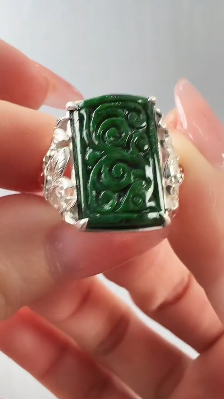 颈饰未镶嵌翡翠戒指