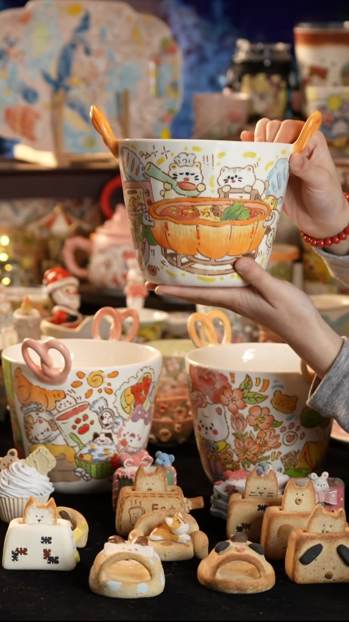 其他陶景德镇釉下彩手绘设计师款陶瓷