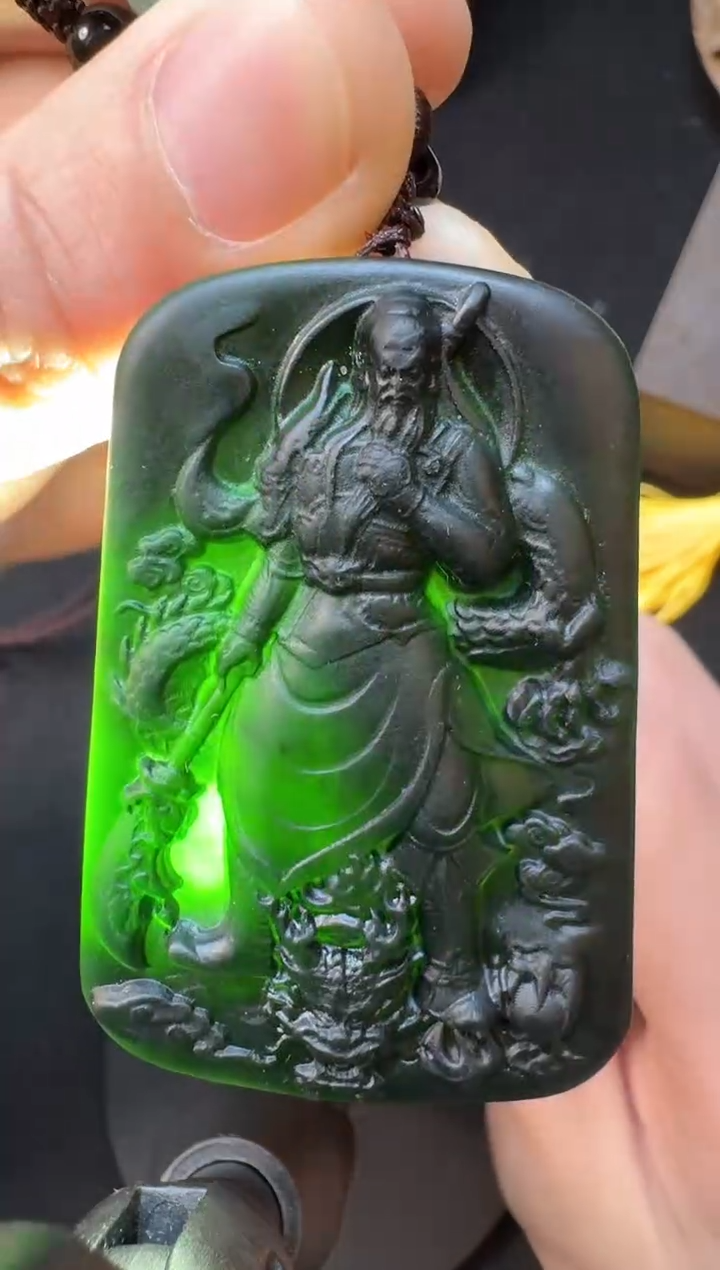 【闪购商品】岫玉吊坠未镶嵌武财神 关二爷