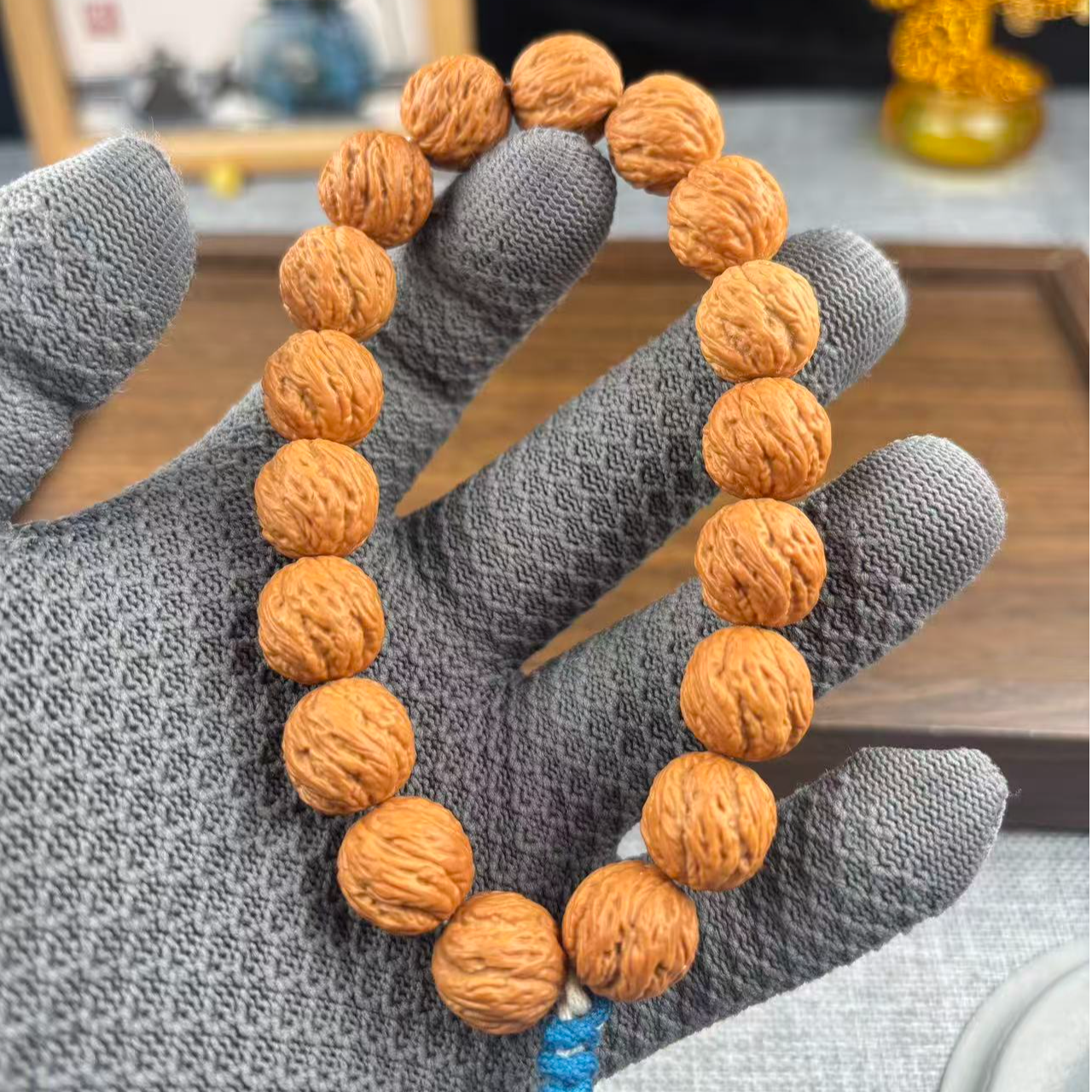 全品魔丸-精工雕刻原皮原色全品无暇猴头核桃猴头手串猴头雕刻