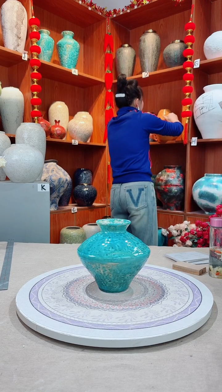 【闪购商品】瓶陶瓷花瓶 无花 手工彩陶小号