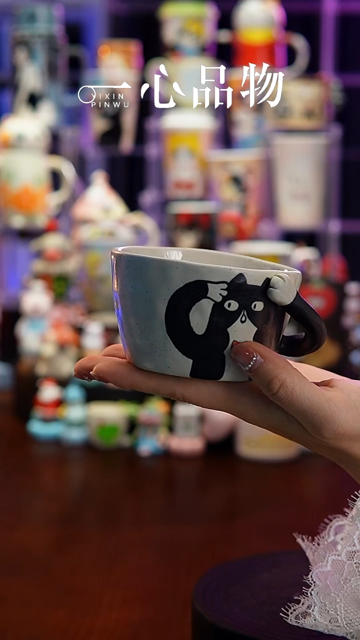 杯子瓷A221景德镇手工手绘杯子摆件