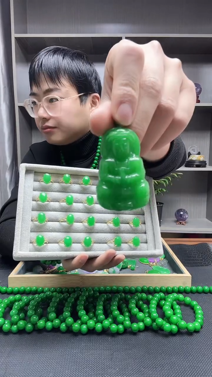 吊坠(赠链)14K金镶嵌翡翠华*吊坠