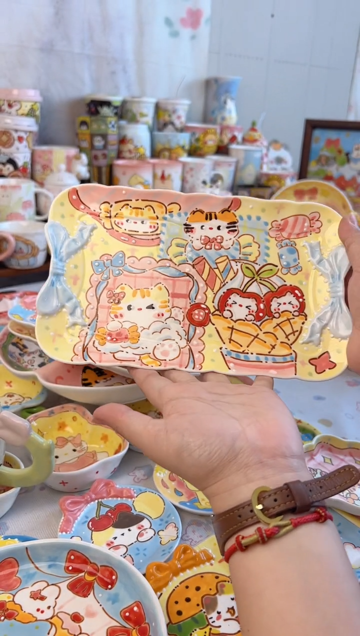 摆件陶景德镇陶瓷手绘微瑕