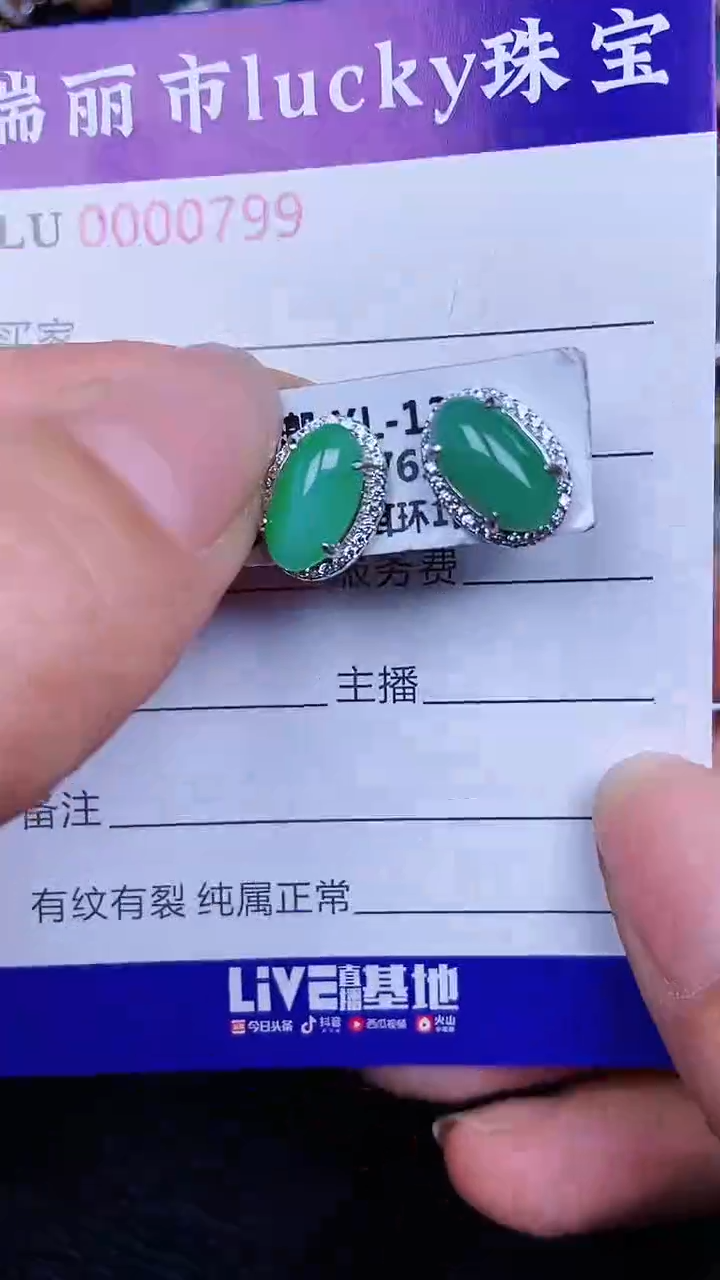 颈饰银S925镶嵌翡翠0799