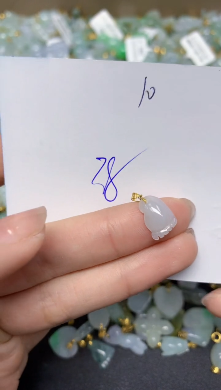 【闪购商品】翡翠颈饰18K金镶嵌天然翡翠A货