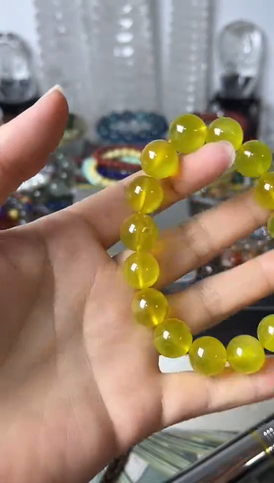 【闪购商品】葡萄石手链未镶嵌微瑕矿坑