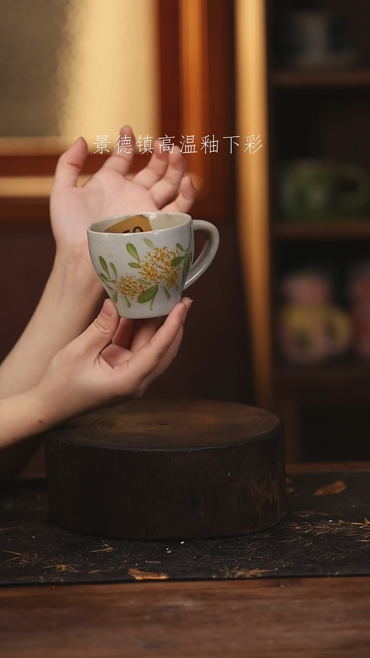 陶瓷景德镇高温釉下手绘陶瓷@L050@