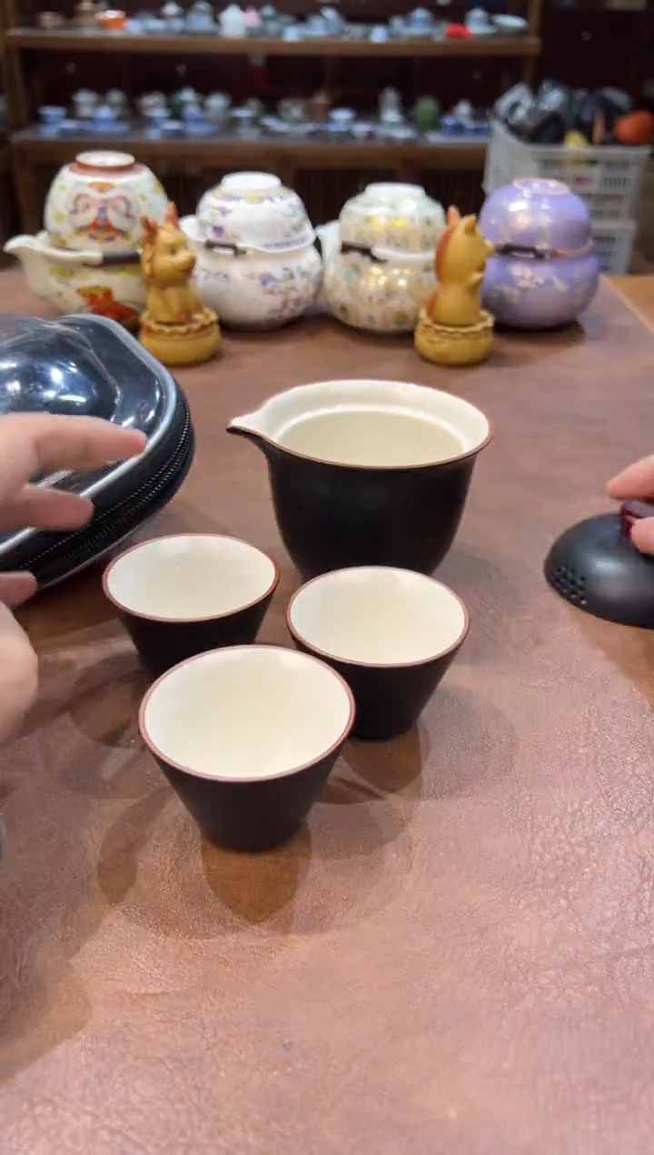 真的很便宜会开片的旅行茶具