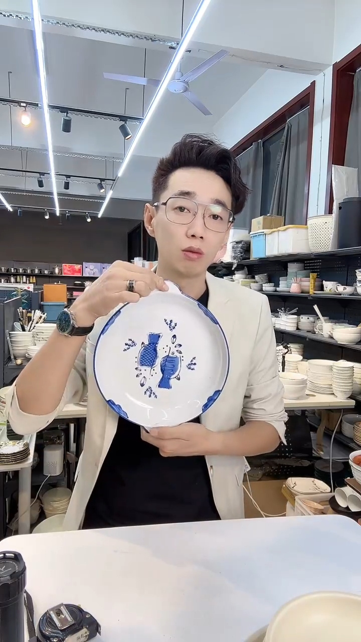 【闪购商品】双鱼双耳盘