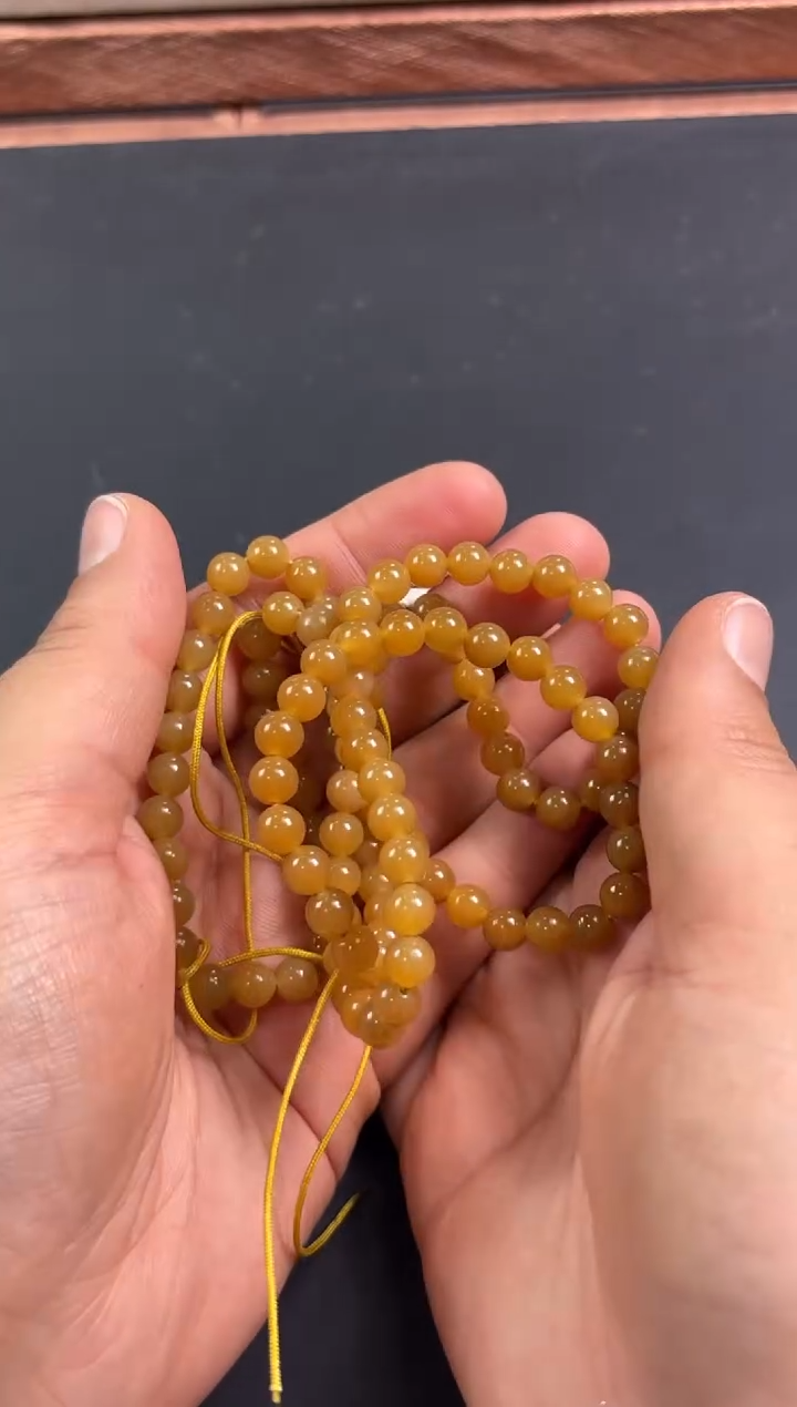 【闪购商品】和田玉项链未镶嵌且末微色差金山卡6长串