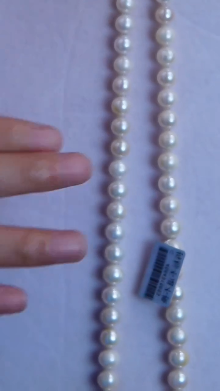淡水珍珠银S925镶嵌项链正圆极光无核珍珠9-10mm