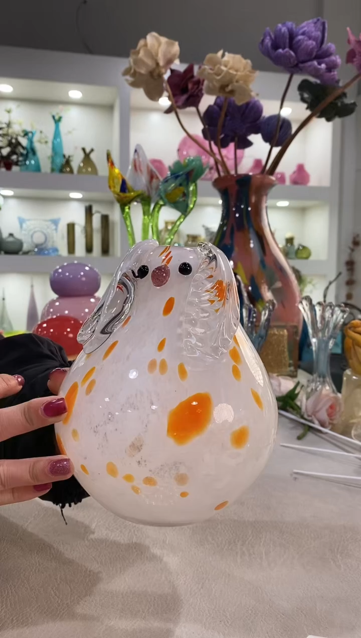 慕忆家手作琉璃花瓶微瑕