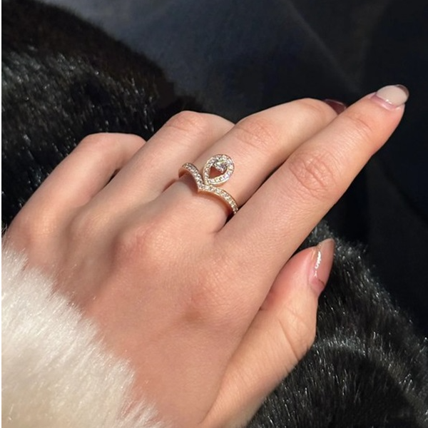 99新 Chaumet/尚美 小花柳尚美 皇冠 加冕系列 49码 满钻