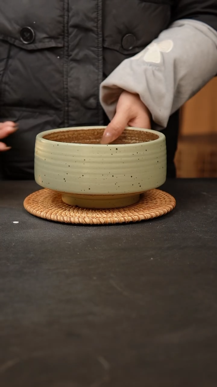 【闪购商品】瓷片泥泥手工花盆口15高8