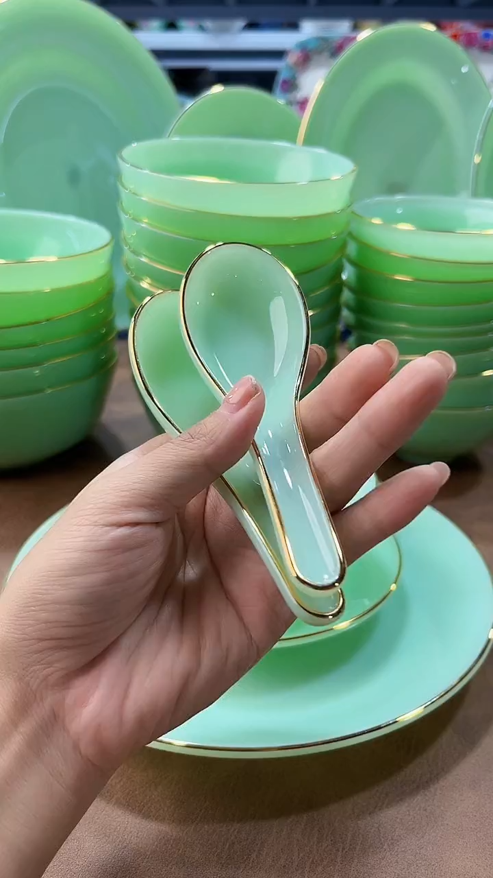 玉瓷勺子2个景德镇餐具