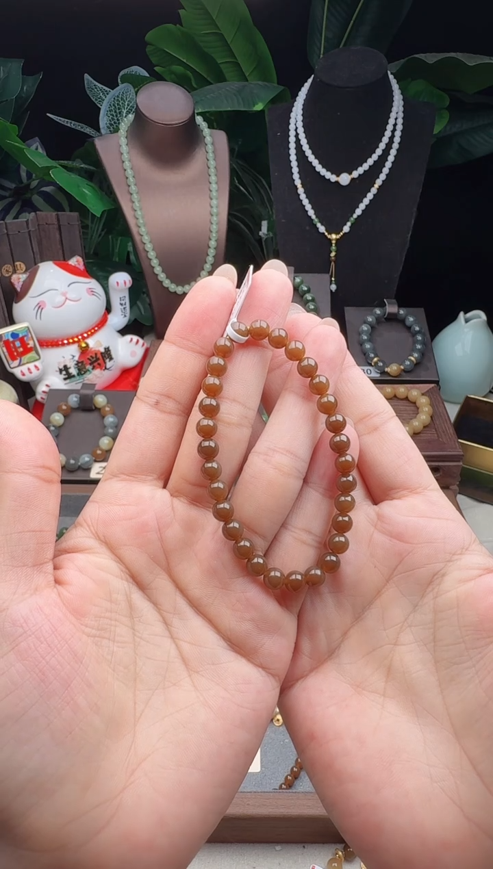 未镶嵌手链和田玉精品6m新疆且末糖玉素串