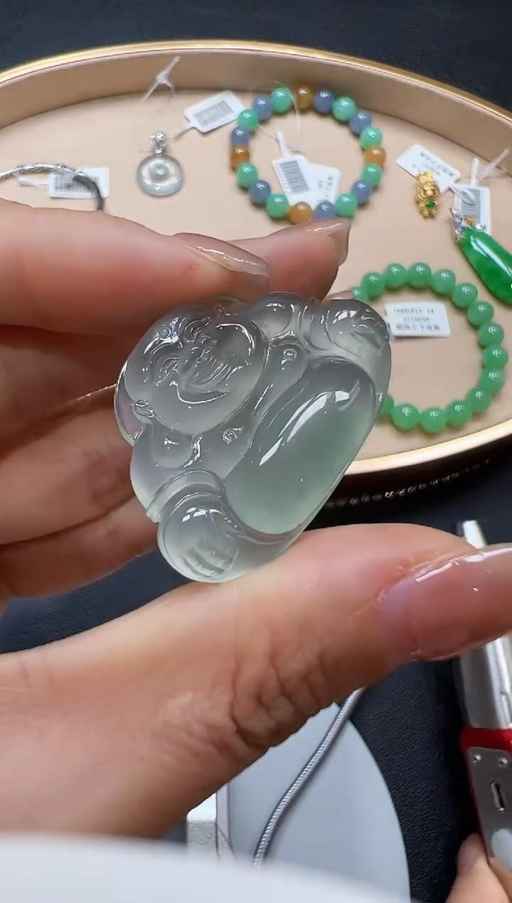 翡翠未镶嵌颈饰DFZ0807-45