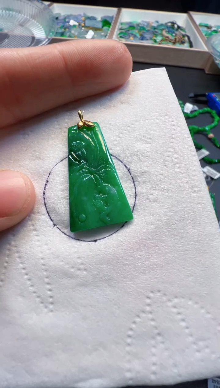 【闪购商品】定制翡翠18K金镶嵌398元