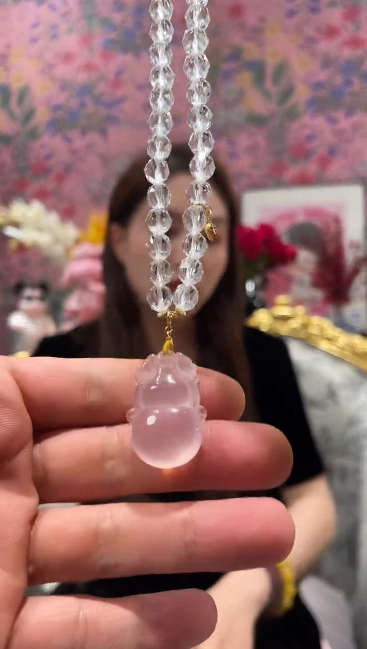 【闪购商品】水晶项链18K金镶嵌水晶项链