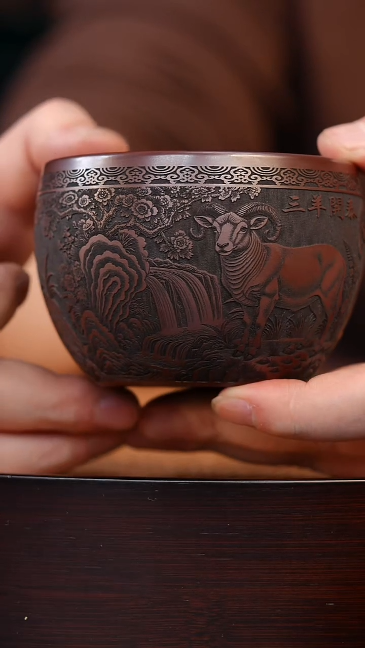 茶杯紫砂宜兴原矿紫砂杯