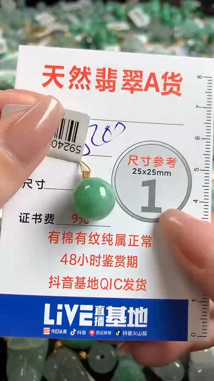 【闪购商品】翡翠颈饰18K金镶嵌0161836792