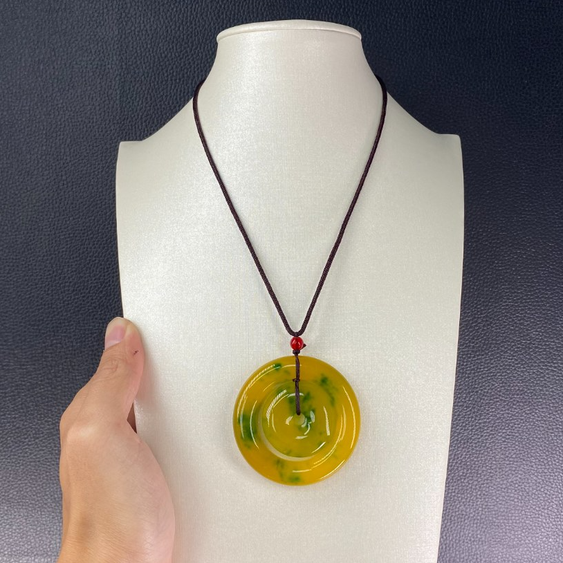 【小杨严选】C598黄绿子母扣吊坠妈妈时尚百搭女款