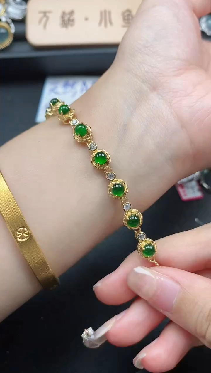 翡翠戒指银S925镶嵌5151-22