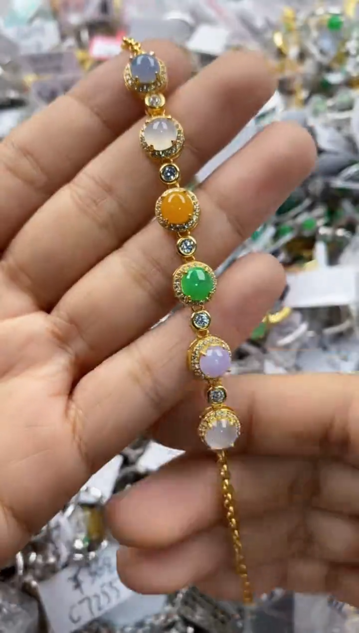 银S925镶嵌戒指翡翠555                   6