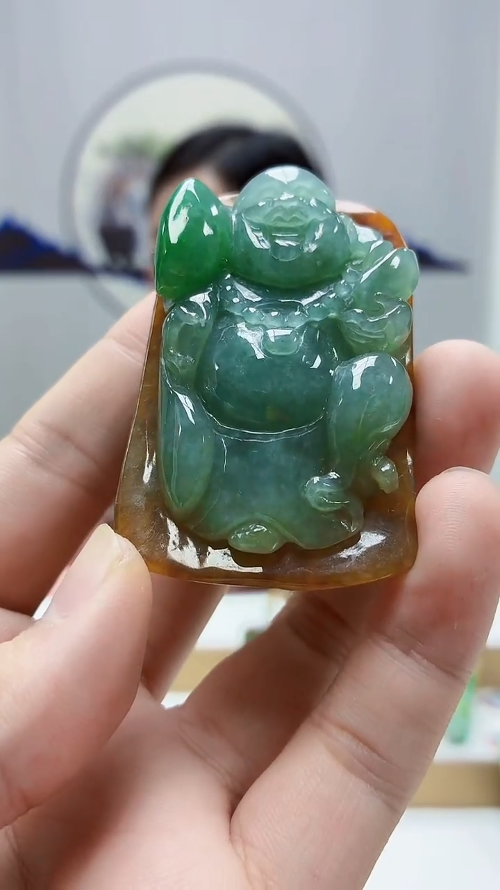 未镶嵌定制翡翠4852bb-毛货挂件75