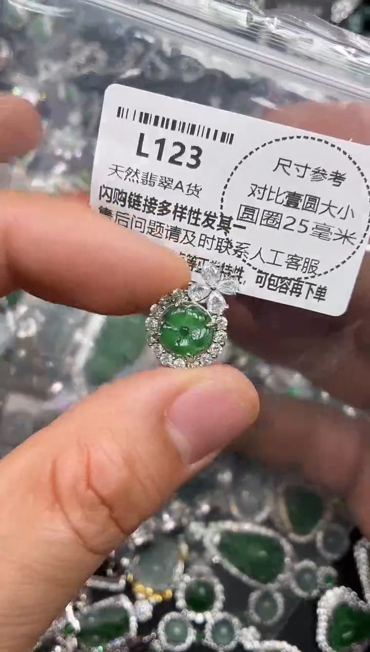 颈饰未镶嵌翡翠L123吊坠