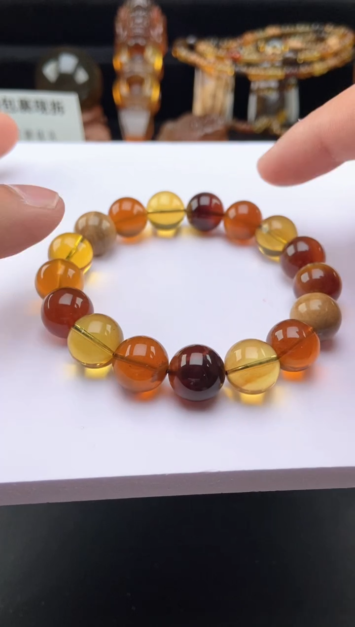 【闪购商品】琥珀手链未镶嵌多宝手串