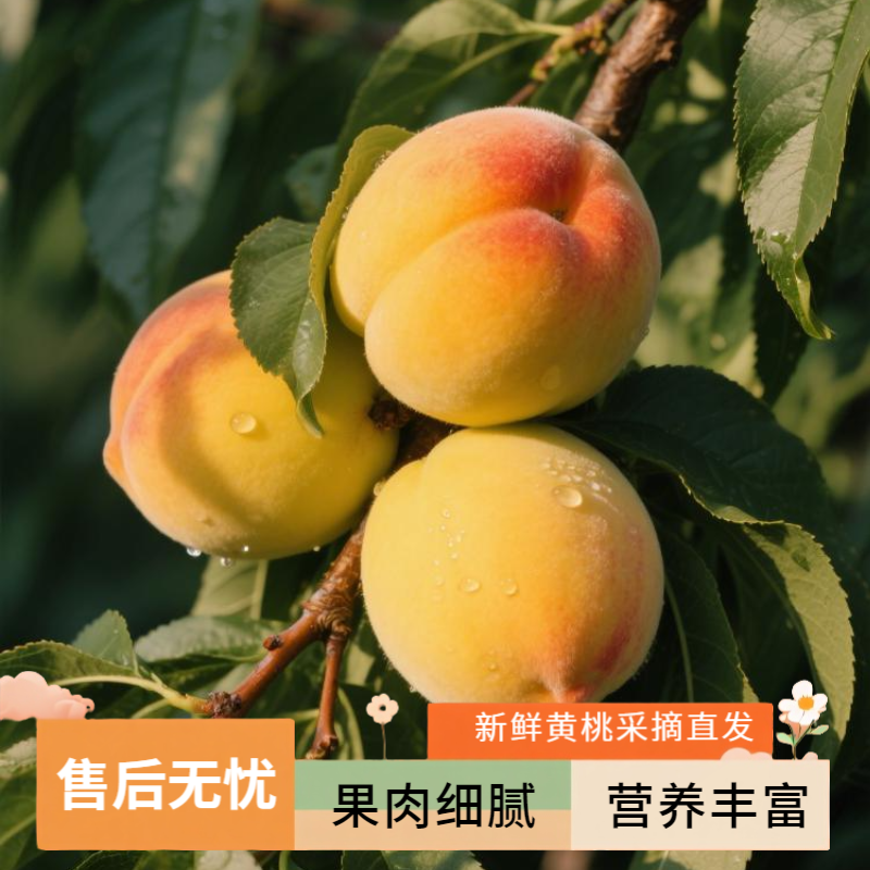 〖龙姐姐专属〗新鲜现摘当季锦绣黄桃黄桃脆甜多汁手工挑选应季
