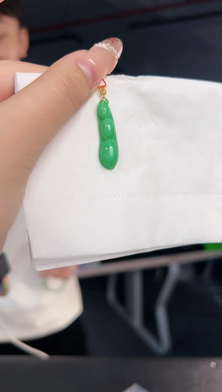 【闪购商品】翡翠颈饰18K金镶嵌缅料A货翡翠/支持复检/一件