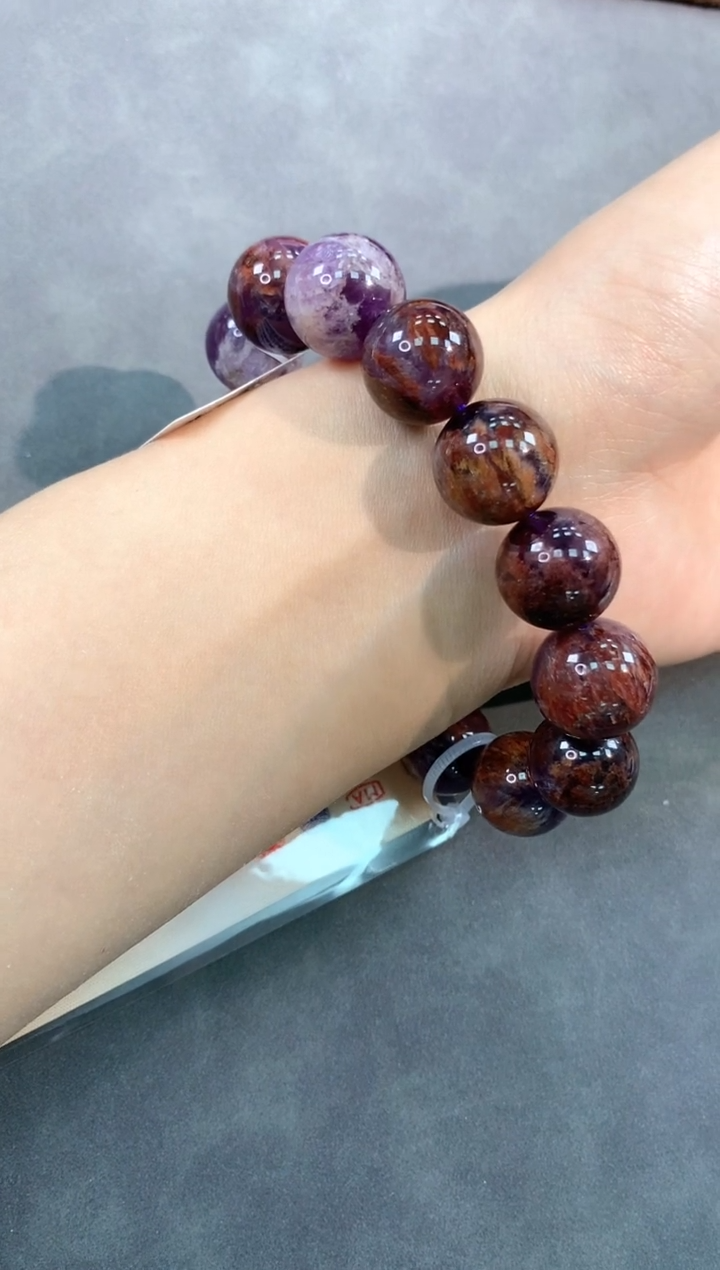 【闪购商品】水晶手链未镶嵌49号紫幽灵单圈15mm