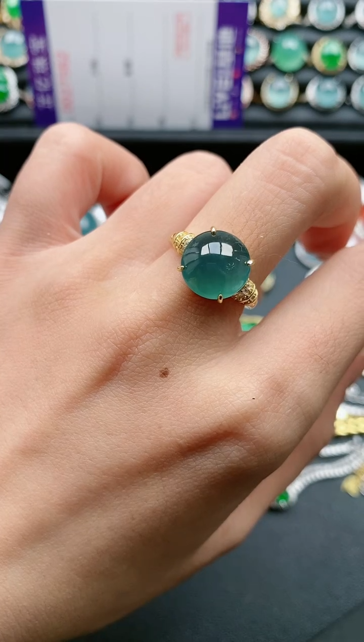 【闪购商品】翡翠戒指银S925镶嵌11111111