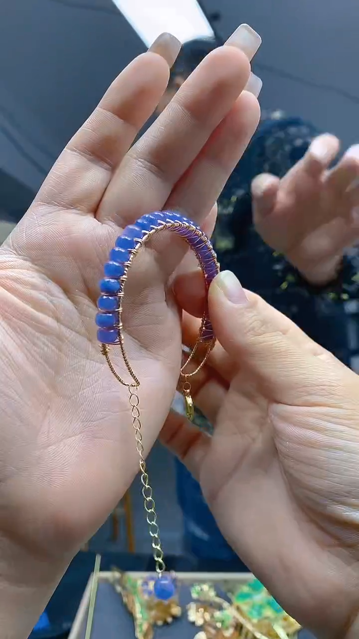 【闪购商品】翡翠耳饰合金35翡翠手镯