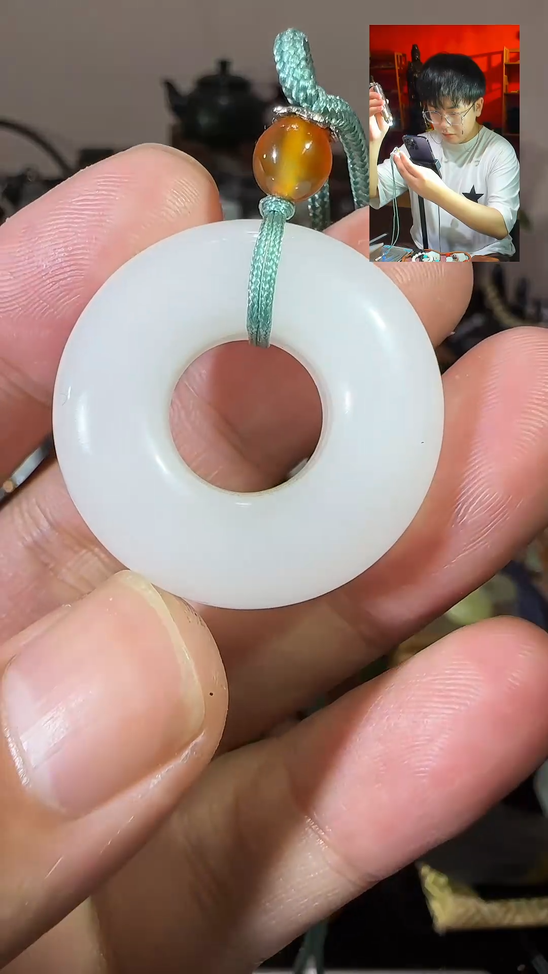 【闪购商品】石英质玉（金丝玉）颈饰未镶嵌1