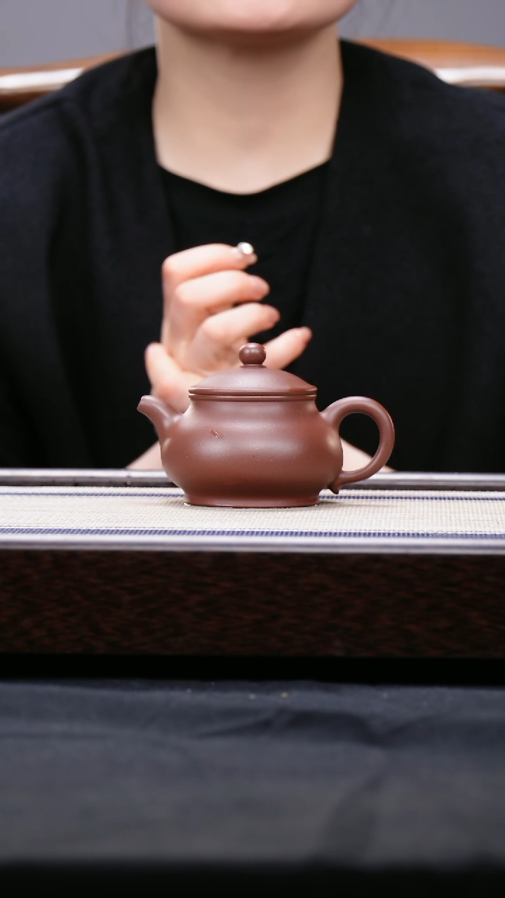 【闪购商品】紫砂茶壶三号井低槽青 矮潘壶 