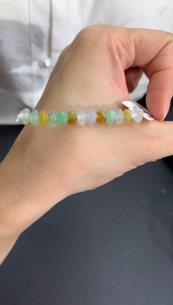 未镶嵌手串翡翠多宝莲花珠