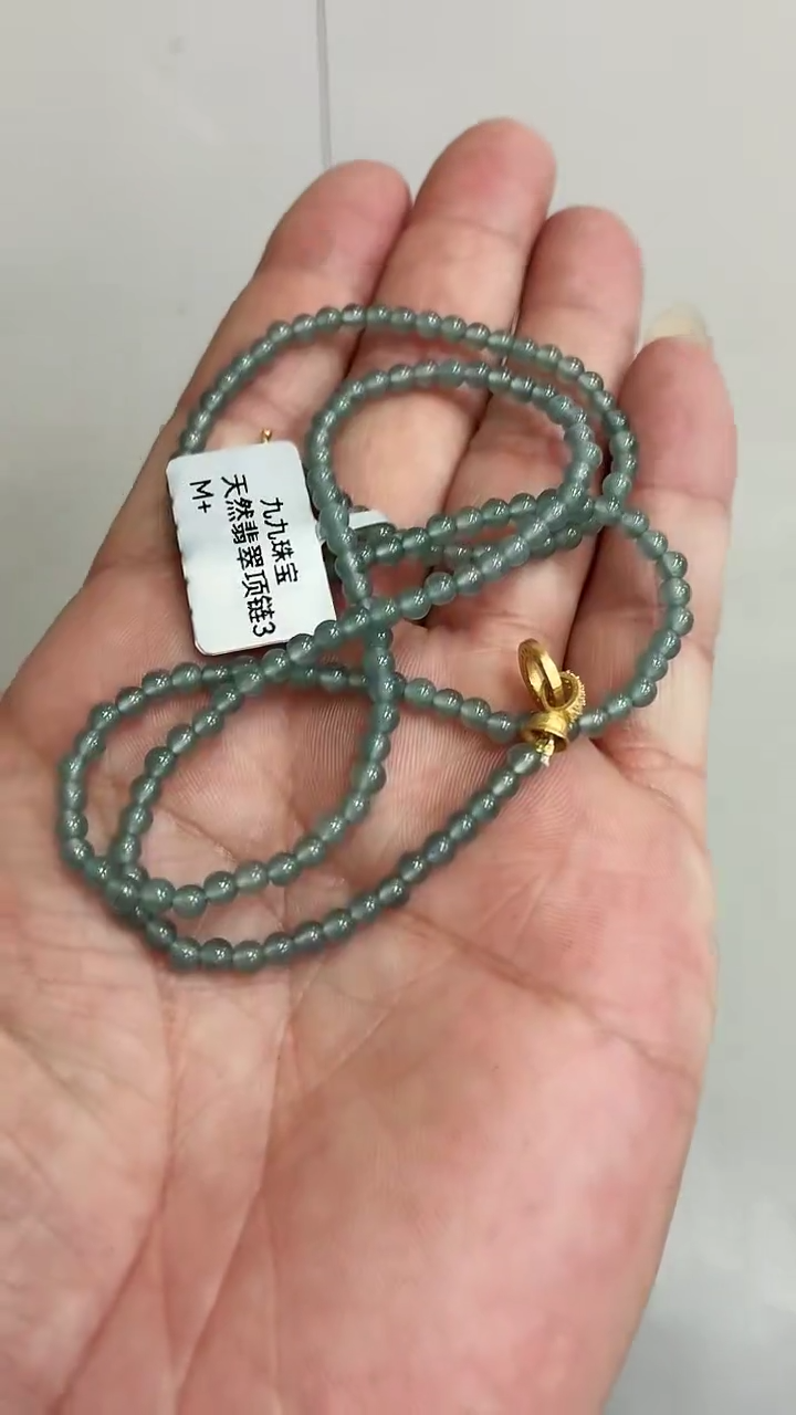 项链银S925镶嵌翡翠翡翠项链21