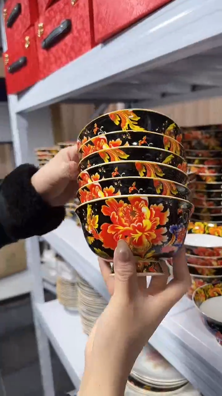 【闪购商品】瓷片 5英寸饭碗6个景德镇陶瓷【秦坊】   