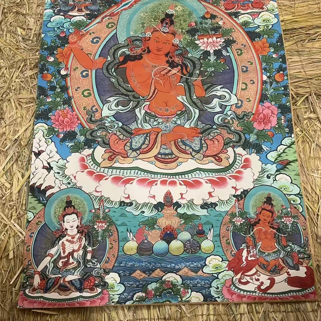 唐卡高端精品绘画类文殊菩萨唐卡AA137