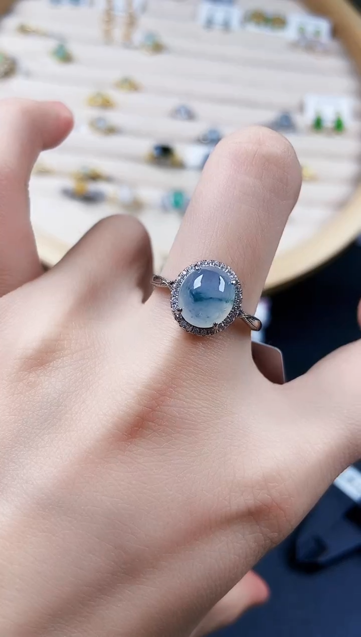 【闪购商品】翡翠戒指银S925镶嵌6546464