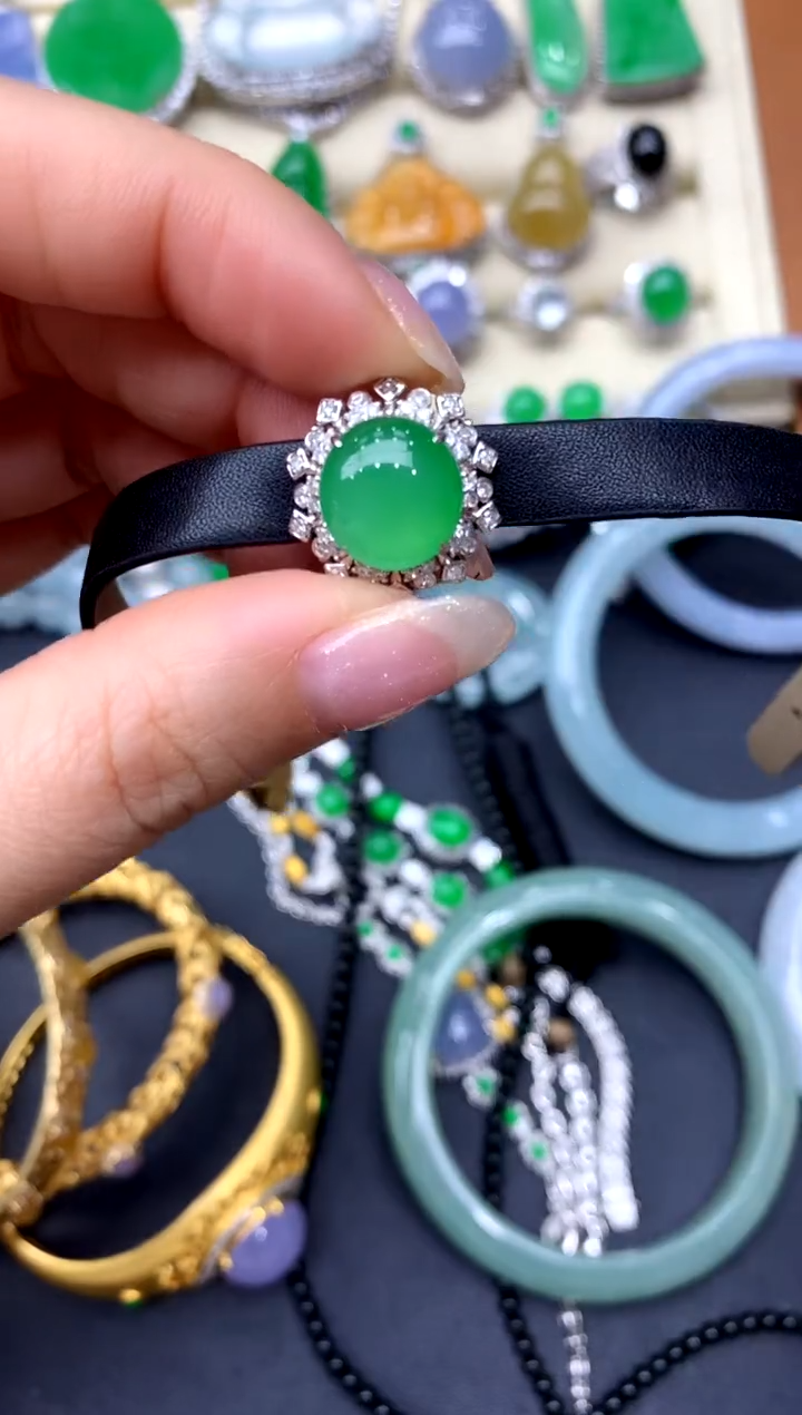 【闪购商品】翡翠手绳18K金镶嵌391-中国好珍宝