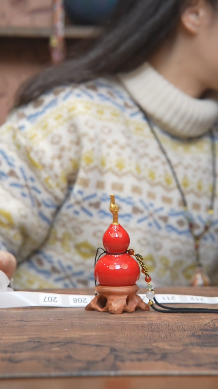 【闪购商品】207号-大漆飘漆小葫芦脖挂