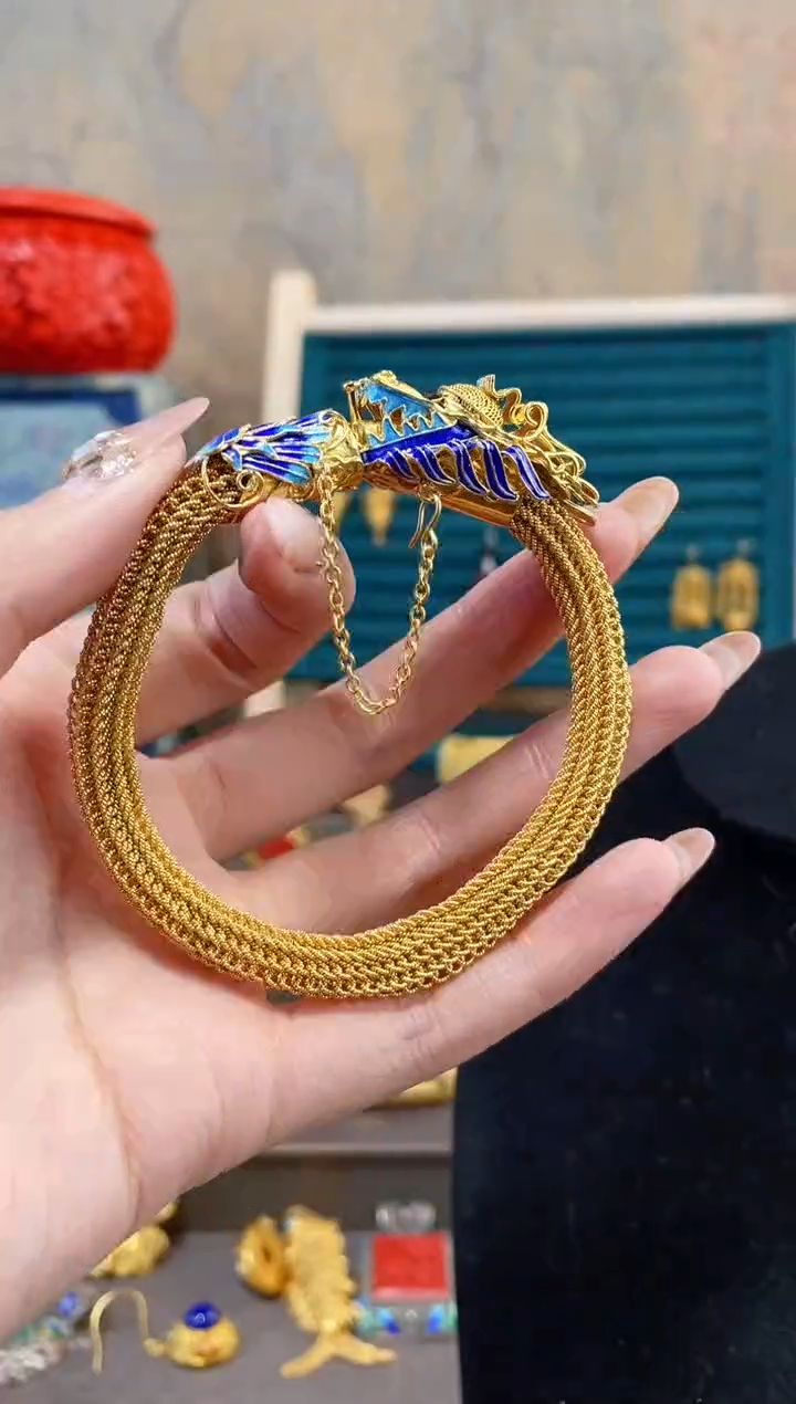 【闪购商品】非遗绝技花丝镶嵌镯子