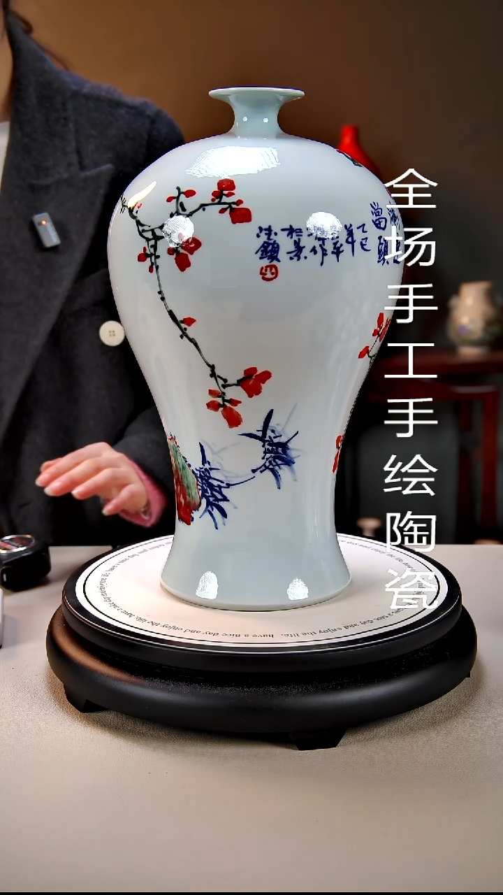 摆件陶景德镇手绘陶瓷22